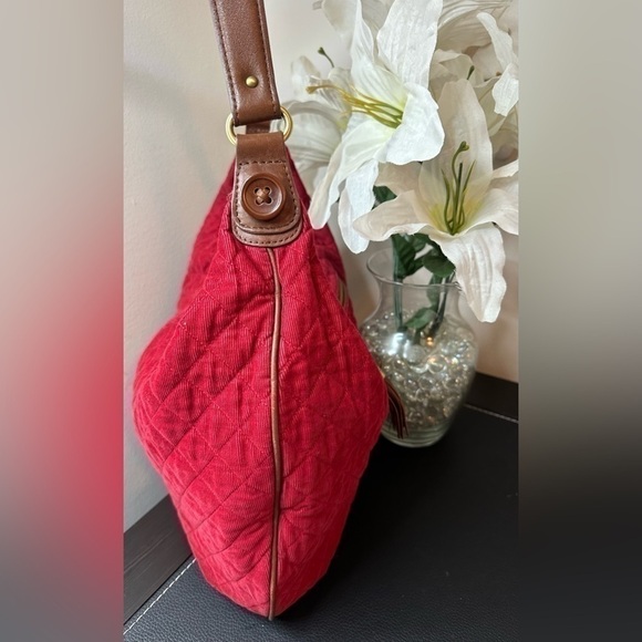 Vera Bradley Red Corduroy XL hobo bag EUC‌‌‌‌‌‌ - Picture 10 of 17